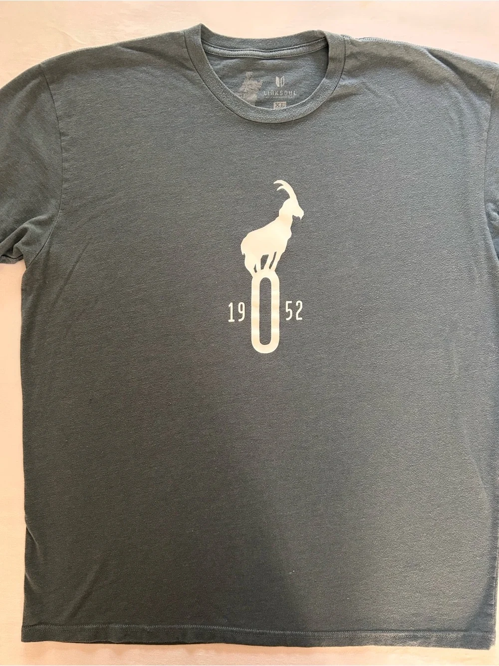 Linksoul XL Goat 1952 Graphic Tee Gray Golf Lifestyle T Shirt - Picture 2 of 8